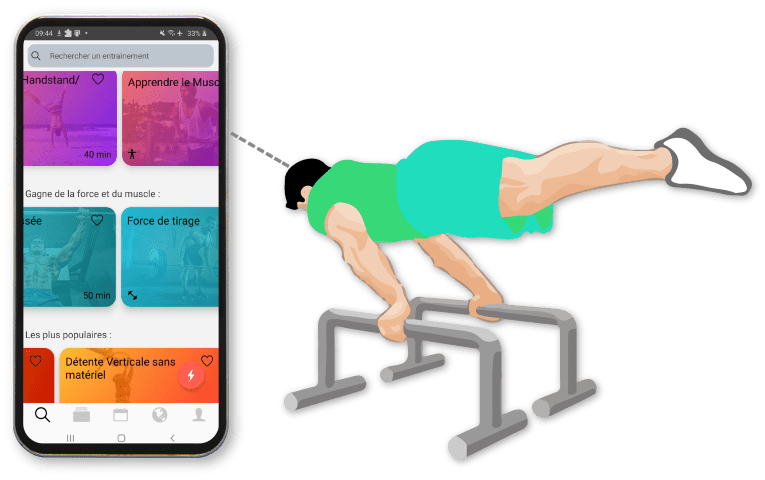 application de street workout et plancheur