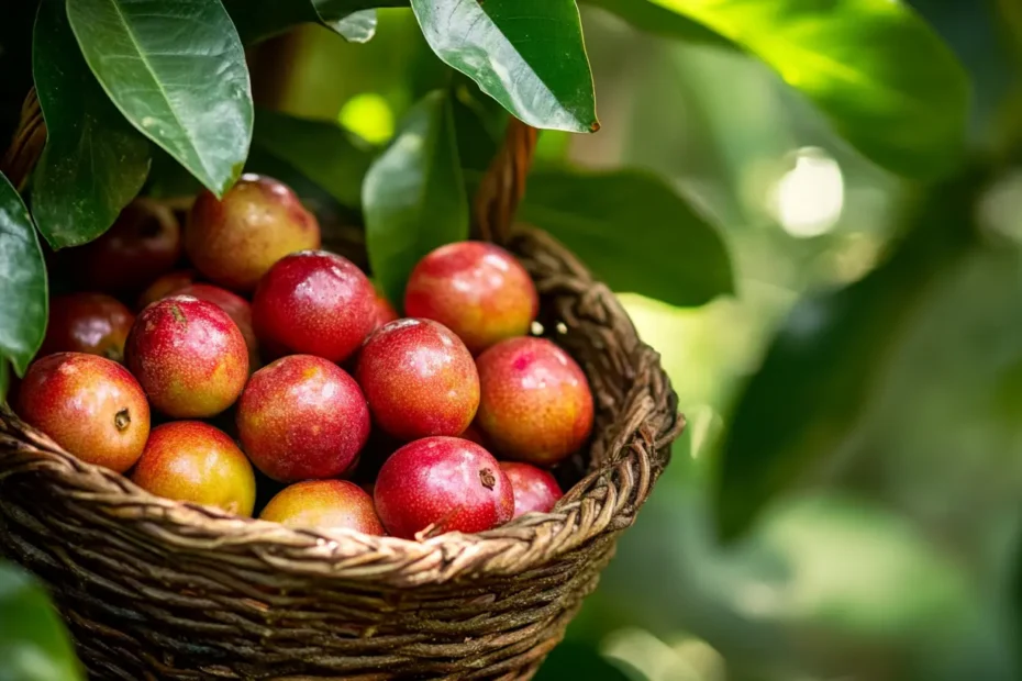 photo macro de camu camu