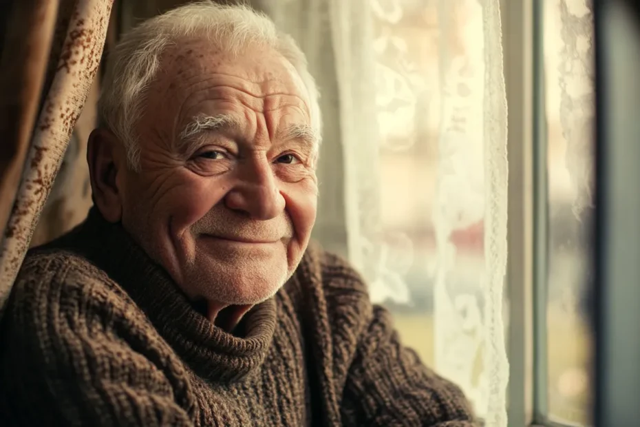 homme âgé qui souri et qui veut des compléments alimentaires pour la mémoire