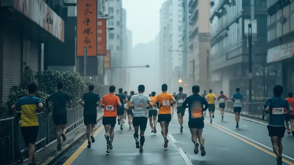 photo d'un peloton de course à pied