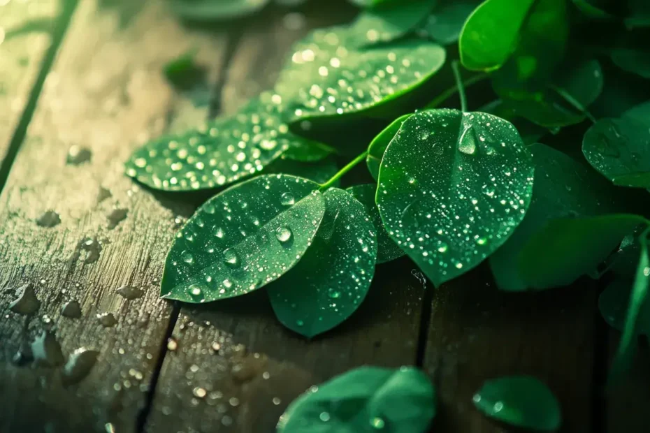 photo macro de feuilles de moringa