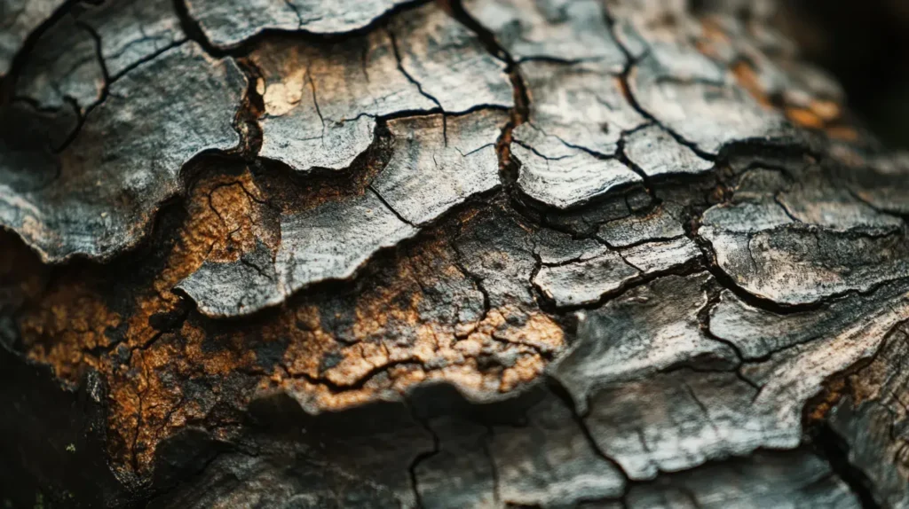 cette image montre de l'écorce de bois bandé