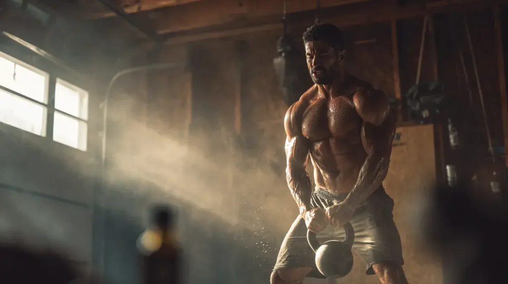 un homme fait de la musculation