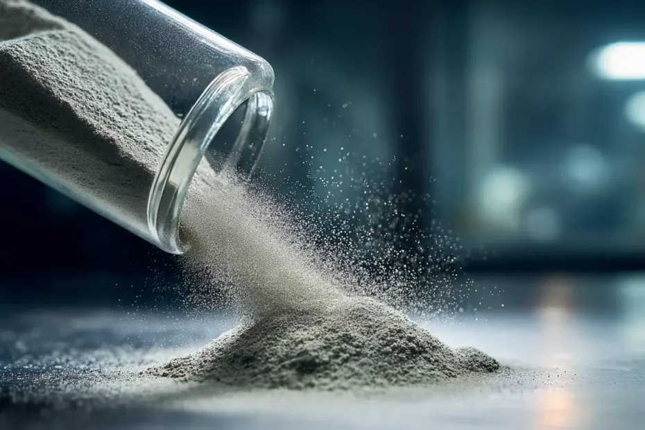 Magnésium en poudre dans un flacon