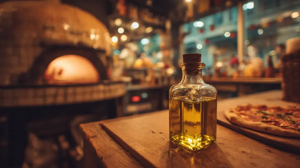 Bouteille d’huile d’origan utilisée en cuisine italienne