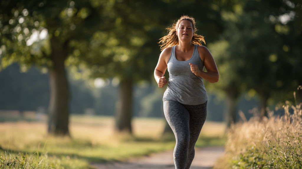Personne qui court dans la nature pour illustrer les bienfaits du shatavari sur l’énergie et la vitalité