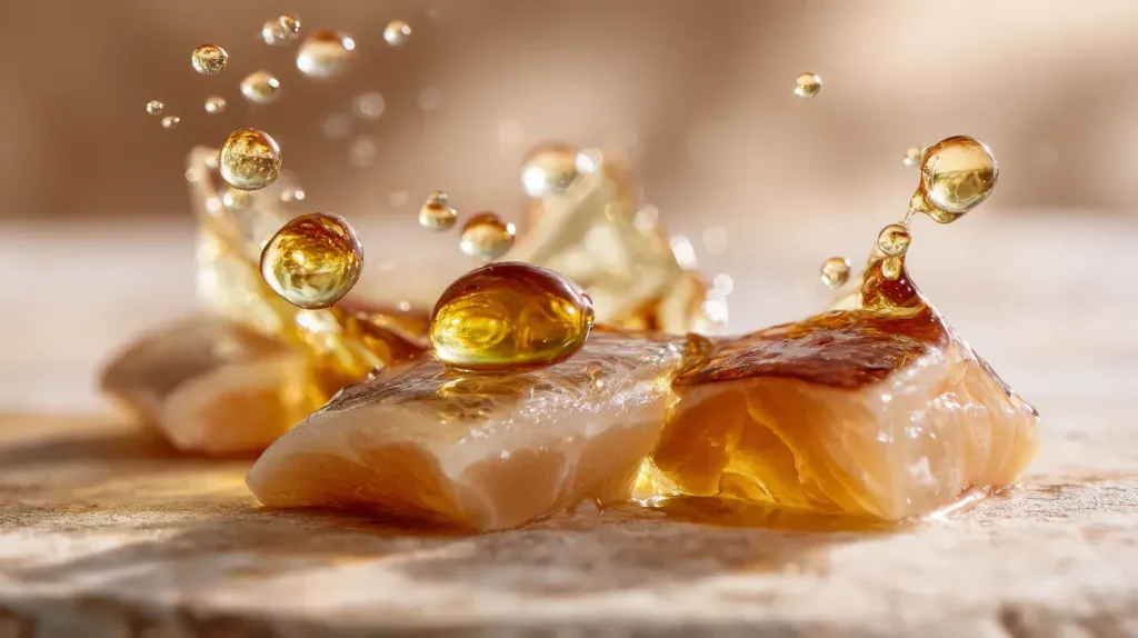 Aliments riches en oméga 3 avec huile de sacha inchi et poisson frais