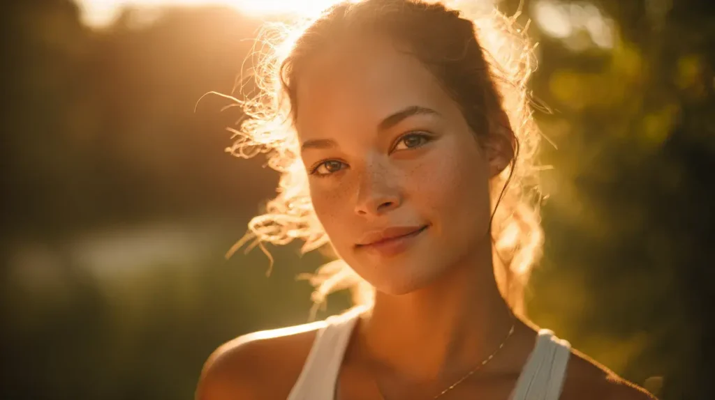 Flacon d’huile de Sacha Inchi avec pipette et huile dorée dans un décor naturel
